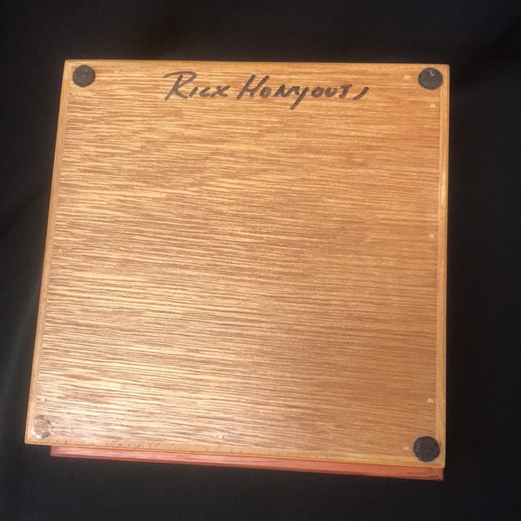 Rick Honyouti Hopi Sunface Wooden Box with Lid - Picture 3 of 10